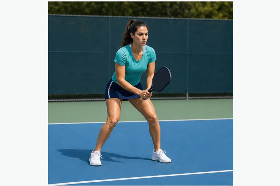 Pickleball third-shot drop same-athlete step 1: baseline start after return